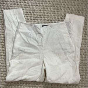 White Ankle Pants Ann Taylor 12 Tall